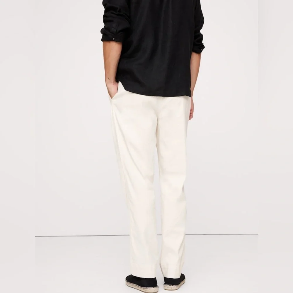 NWT Banana Republic Italian Linen Cotton Traveler Pant Size 30 x 30. (#418962)